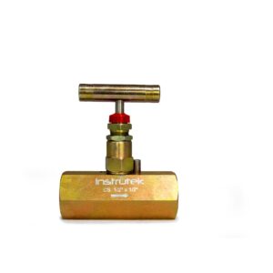 Válvula de aguja, de acero al carbón, conexión hembra-hembra de 1/2" NPT