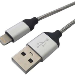 Cable USB BROBOTIX Lightning, Acero, Carga Rápida 161219