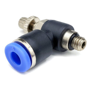 Conector / Regulador De Caudal Neumático Codo M5 X 4mm
