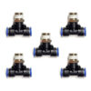Racor neumático Tee 1/2 macho x 12mm Instrutek Conector rápido neumático tipo Tee Racor Tee 1/2 NPT macho para tubing 12 mm