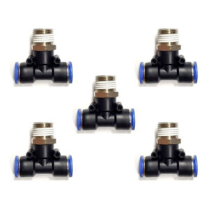Racor neumático Tee 1/2 macho x 12mm Instrutek Conector rápido neumático tipo Tee Racor Tee 1/2 NPT macho para tubing 12 mm