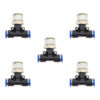Racor neumático Tee 1/2 x 8mm Instrutek Conector rápido neumático tipo Tee Racor Tee 1/2 NPT para tubing 8 mm