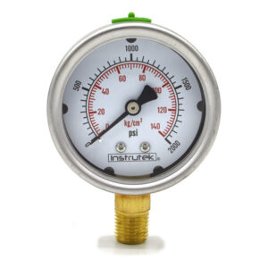 Manómetro 2.5", lleno de líquido (O.E.M.), 1/4" NPT, inferior, 2000 psi-kg/cm2