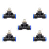Racor neumático Tee 1/4 x 1/2 Instrutek Conector rápido neumático tipo Tee Racor Tee 1/4 NPT para tubing 1/2
