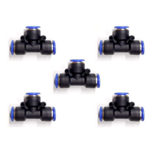 Racor unión neumático en tee 10mm Instrutek Racor neumático 10mm conexión rápida Racor en tee para tubing neumático 10 mm