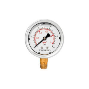 Manómetro 2.5", lleno de líquido (O.E.M.), 1/4" NPT, inferior, 15 psi-kg/cm2