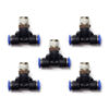 Racor neumático Tee 1/4 x 1/4 Instrutek Conector rápido neumático tipo Tee Racor Tee 1/4 NPT macho para tubing 1/4