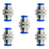 Pasamuro conexión rápida neumático recto 12mm Instrutek Conector neumático recto para tubing 12 mm Pasamuro neumático para aire comprimido