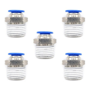[PC12N38QTY5] 5 Pz De Conector/racor Rápido Neumático Recto 1/2 Npt X 3/8