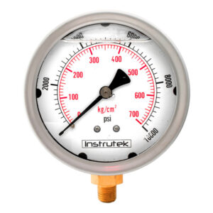 Manómetro 4", lleno de líquido (O.E.M.), 1/4" NPT, inferior, 10000 psi-kg/cm2