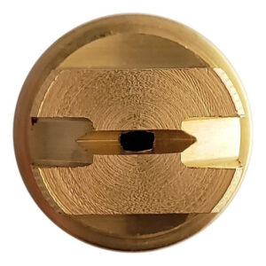 Boquilla para aspersión TP-03 fabricada en latón. Dispone de orificio redondo tipo 03 (57 milésimas de pulgada) para minimizar los atascos.