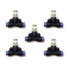 Racor neumático Tee 1/8 x 4mm Instrutek Conector rápido neumático tipo Tee Racor Tee 1/8 NPT macho