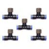 Racor neumático Tee 1/4 x 8mm Instrutek Conector rápido neumático tipo Tee Racor Tee 1/4 NPT hembra