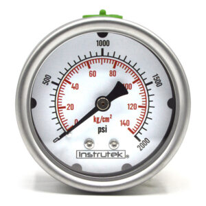 Manómetro 2.5", lleno de líquido (O.E.M.), 1/4" NPT, posterior, 2000 psi-kg/cm2