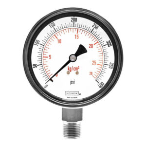 Manómetro 4", acero inoxidable, 1/2" NPT, inferior, 400 psi