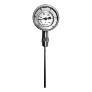 Termómetro 3 pulgadas, inferior, 1/2" NPT, vástago 6", rango 0 a 150 C-F