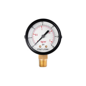 Manómetro 2", estándar, 1/4" NPT, inferior, 30 psi-kg/cm2