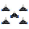 Racor neumático Tee 1/8 x 8mm Instrutek Conector rápido neumático tipo Tee Racor Tee 1/8 NPT para tubing 8 mm