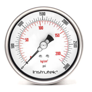 Manómetro 4", lleno de líquido premium, 1/4" NPT, posterior, 3000 psi-kg/cm2