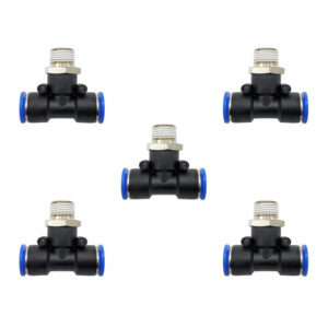 Racor neumático Tee 3/8 x 12mm Instrutek Conector rápido neumático tipo Tee Racor Tee 3/8 NPT para tubing 12 mm
