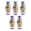 Pasamuro conexión rápida neumático recto 1/8 Instrutek Conector neumático recto para tubing 1/8 Pasamuro neumático para aire comprimido