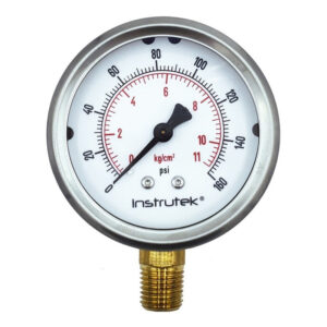 Manómetro 2.5", lleno de líquido (O.E.M.), 1/4" NPT, inferior, 160 psi-kg/cm2