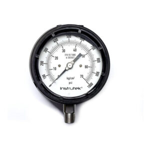 Manómetro 4.5", fenólico, 1/2" NPT, inferior, 1000 psi-kg/cm2