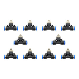 Conector neumático M5 x 1/4 Instrutek Racor rápido neumático tipo Tee Conector para tubing neumático 1/4