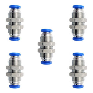 Pasamuro conexión rápida neumático recto 1/8 Instrutek Conector neumático recto para tubing 1/8 Pasamuro neumático para aire comprimido