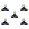 Racor neumático Tee 1/2 x 10mm Instrutek Conector rápido neumático tipo Tee Racor Tee 1/2 NPT para tubing 10 mm
