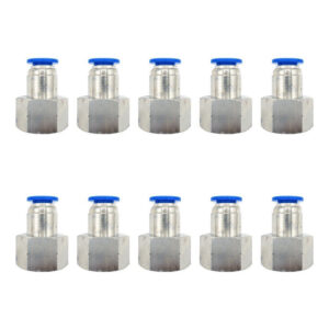 10 Pz De Conector/racor Neumático Recto Hembra 3/8 Npt X 8mm