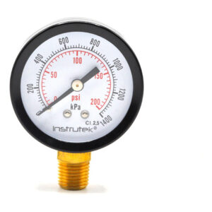 Manómetro para compresor, inferior, 200 psi