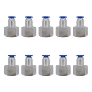 10 Pz De Conector/racor Neumático Recto Hembra 3/8 Npt X 6mm
