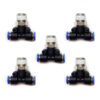 Racor rápido neumático Tee 1/4 NPT x 4 mm Instrutek Tee neumática macho 1/4 para tubing 4 mm Conector neumático tipo Tee de acoplamiento rápido