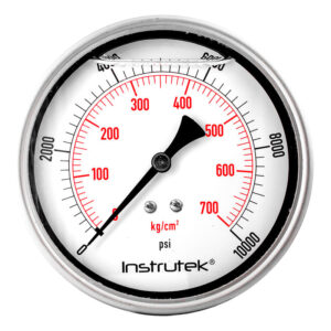 Manómetro 4", lleno de líquido (O.E.M.), 1/4" NPT, posterior, 10000 psi-kg/cm2