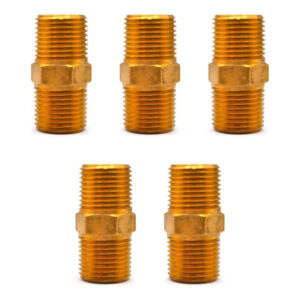 Niple Hexagonal De Latón 3/8 X 3/8 Npt 5 Pz