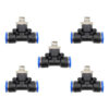 Racor neumático Tee 1/8 x 3/8 Instrutek Conector rápido neumático tipo Tee Racor Tee 1/8 NPT para tubing 3/8
