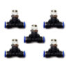 Racor neumático Tee 1/4 x 6mm Instrutek Conector rápido neumático tipo Tee Racor Tee 1/4 NPT macho para tubing 6 mm