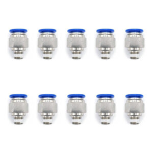 10 Pz De Conector/racor Rápido Neumático Recto 1/8 Npt X10mm