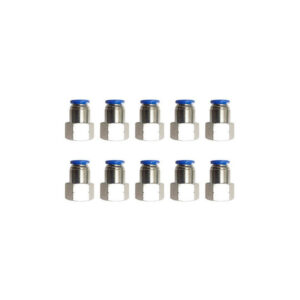 10 Pz De Conector/racor Neumático Recto Hembra 3/8