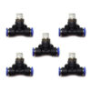 Racor neumático Tee 1/8 x 6mm Instrutek Conector rápido neumático tipo Tee Racor Tee 1/8 NPT macho para tubing 6 mm