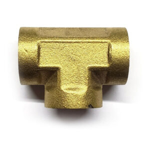 Unión Tee, fabricado en latón (dorado) de 1/4" NPT