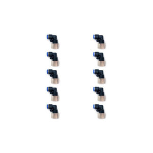 Conector racor neumático codo hembra 1/4 x 6mm Instrutek Codo neumático hembra 1/4 NPT para tubing 6 mm Conector neumático de conexión rápida 6 mm
