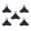 Racor neumático Tee 1/4 x 8mm Instrutek Conector rápido neumático tipo Tee Racor Tee 1/4 NPT macho para tubing 8 mm