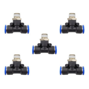 Racor neumático Tee 3/8 x 1/2 Instrutek Conector rápido neumático tipo Tee Racor Tee 3/8 NPT para tubing 1/2
