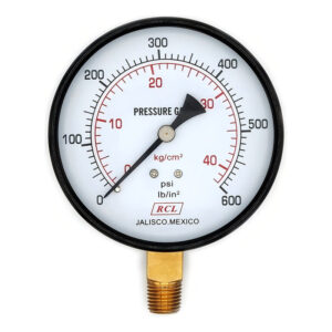 Manómetro Para Compresor Carátula 3.5 PLG 600 Psi (aire,gas)