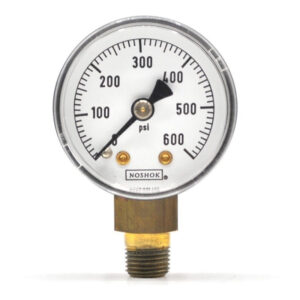 Manómetro 1.5", caja de ABS, 1/8" NPT, inferior, 600 psi-kg/cm2.
