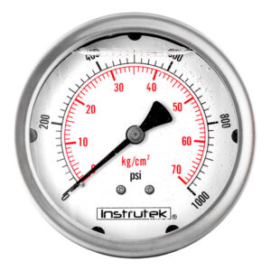 Manómetro 4", lleno de líquido (O.E.M.), 1/4" NPT, posterior, 1000 psi-kg/cm2