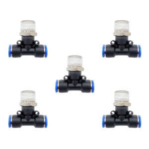 Conector para aire comprimido 3/8 Fitting neumático industrial Tee Racor rápido para sistemas neumáticos