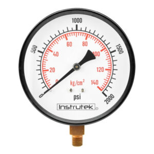 Manómetro 4", estándar, 1/4" NPT, inferior, 2000 psi-kg/cm2